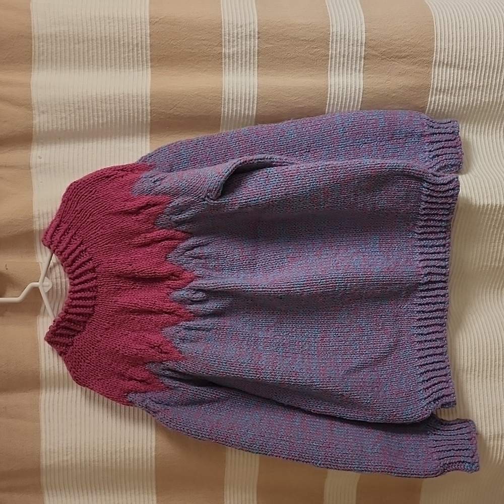 Kids hand knit ski sweater